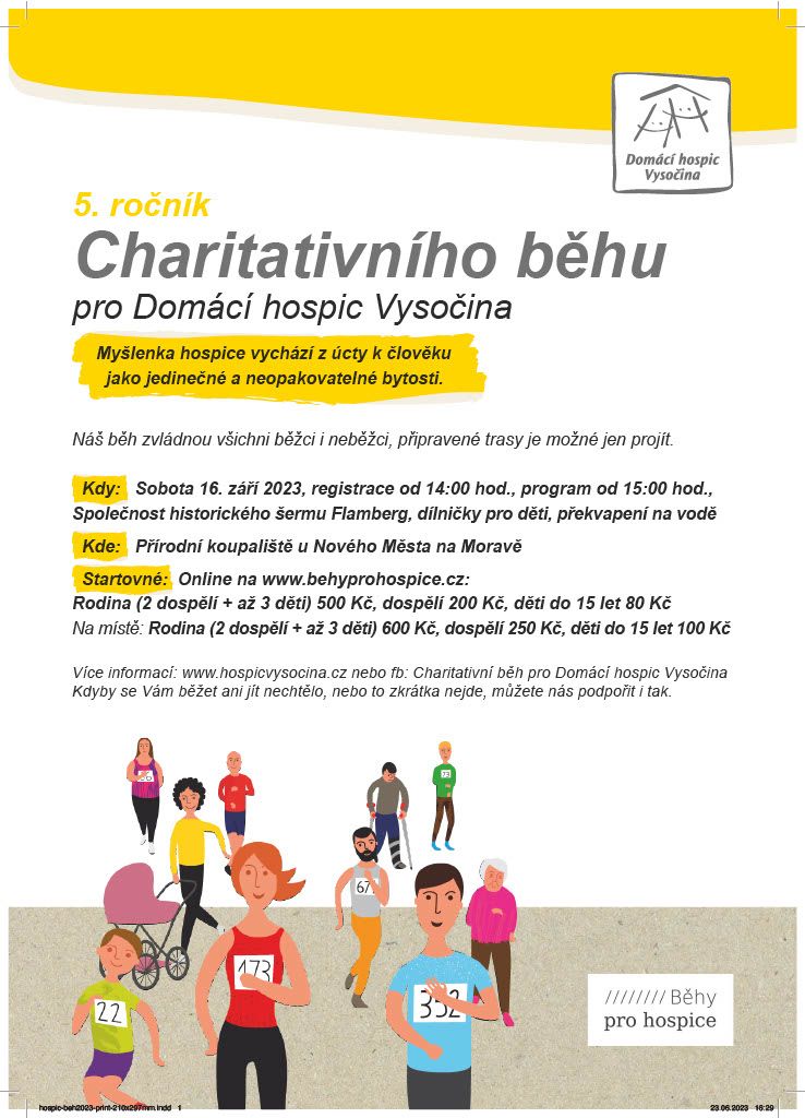 charitativni beh pro domaci hospic vysocina plakat